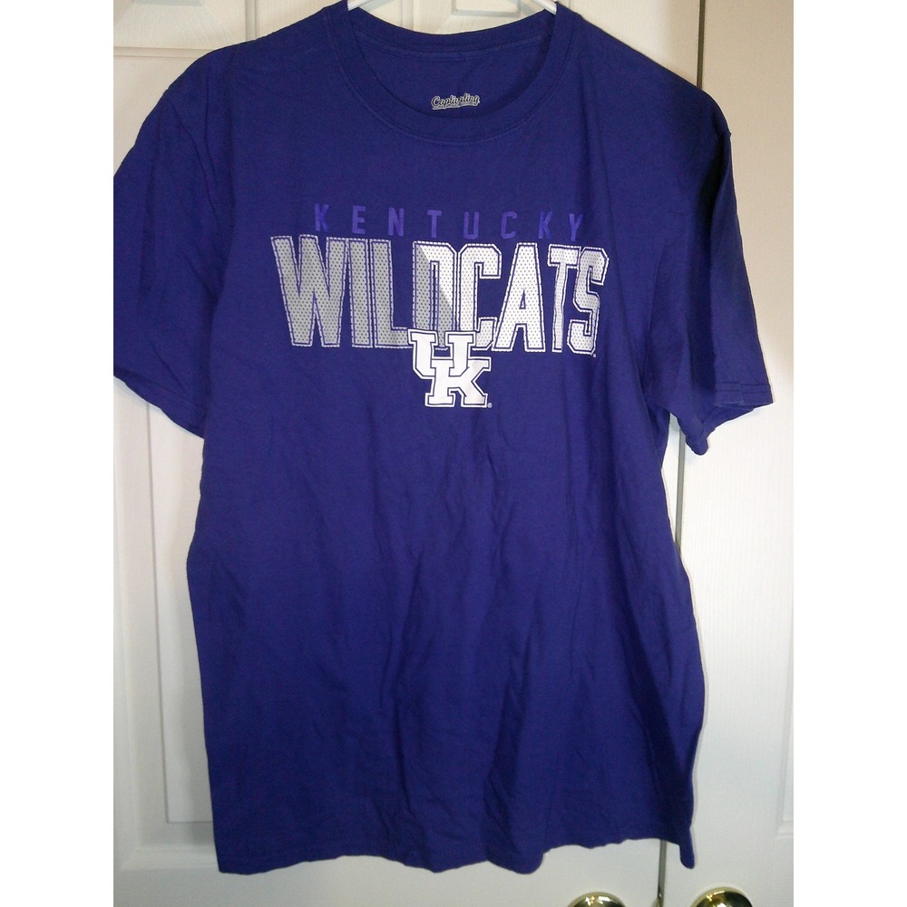 Captivating Kentucky Wildcats T-Shirt‎ Graphic Print Tee Mens Large
